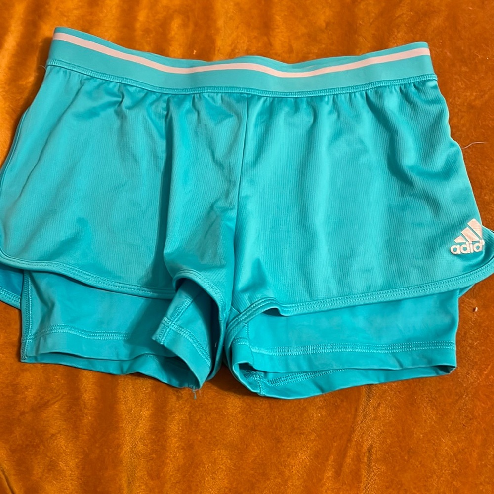 Blue adidas shorts